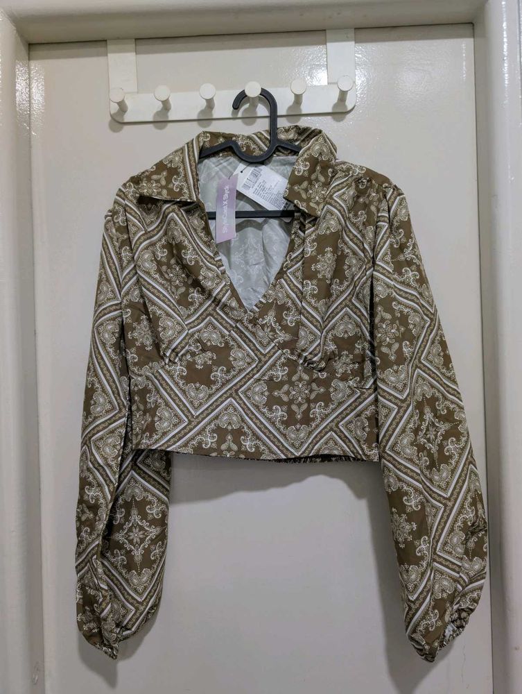 Patterned Crop Top