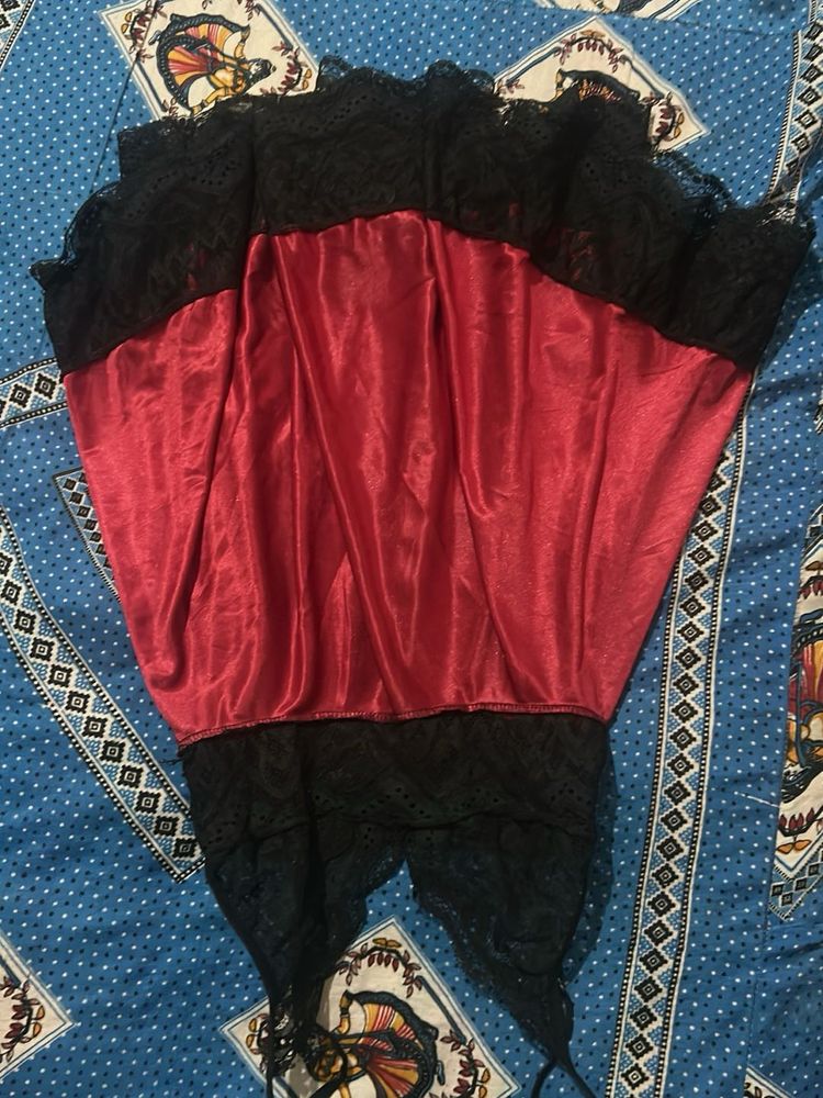 Red &amp; Black Lingerie Top