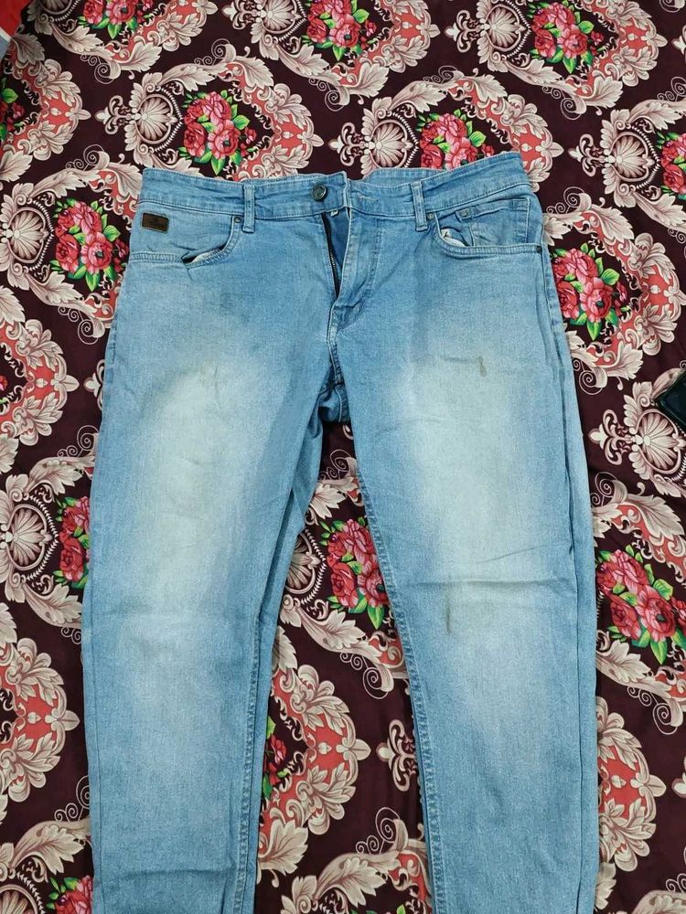 WROGN Ice Blue Denim Jean For Sale