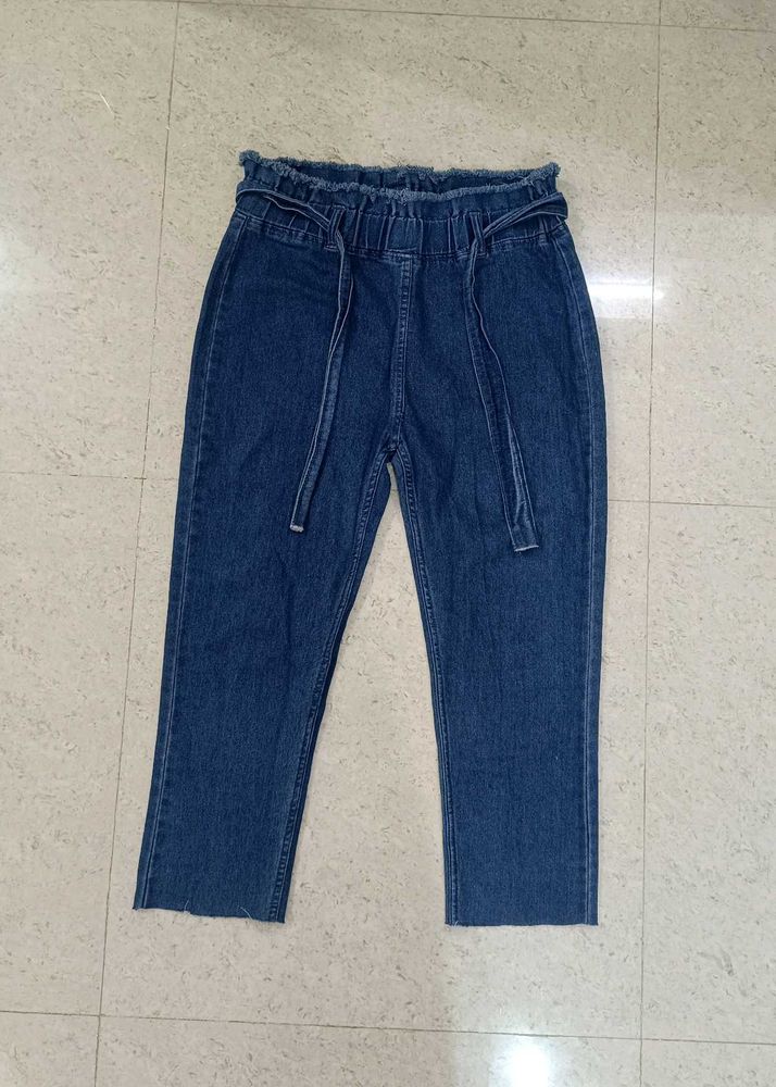 Stylish Paperbag Waist Jeans