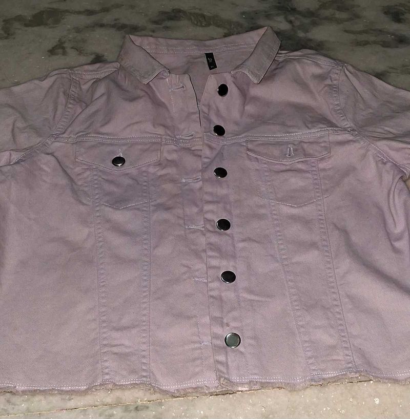 Lilac Denim Jacket