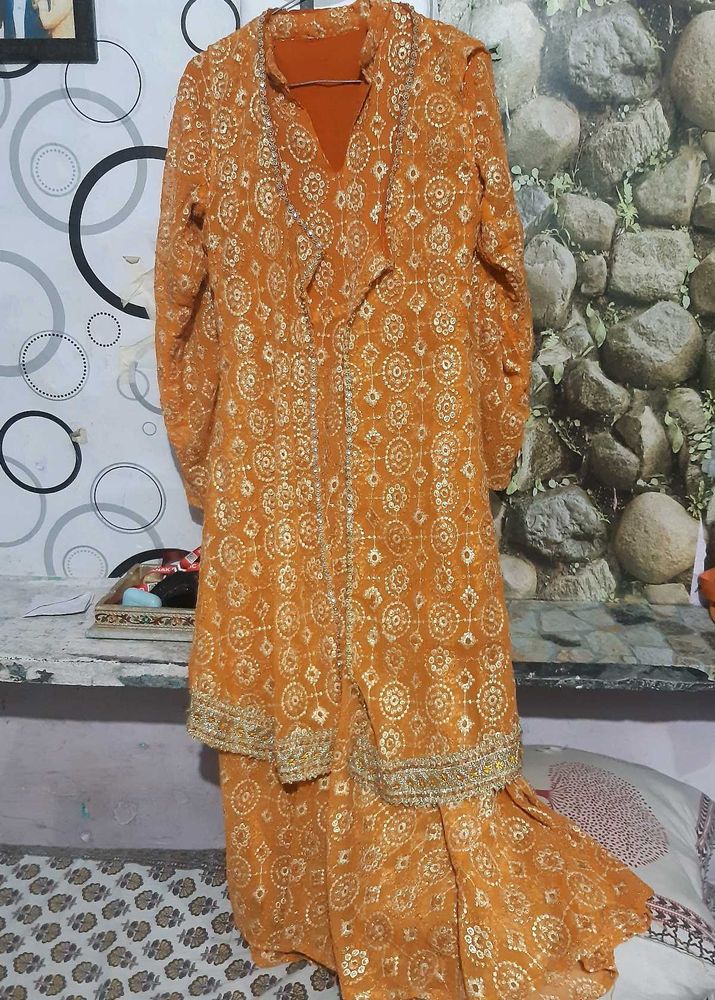 plazo anarkali kurti with jacket