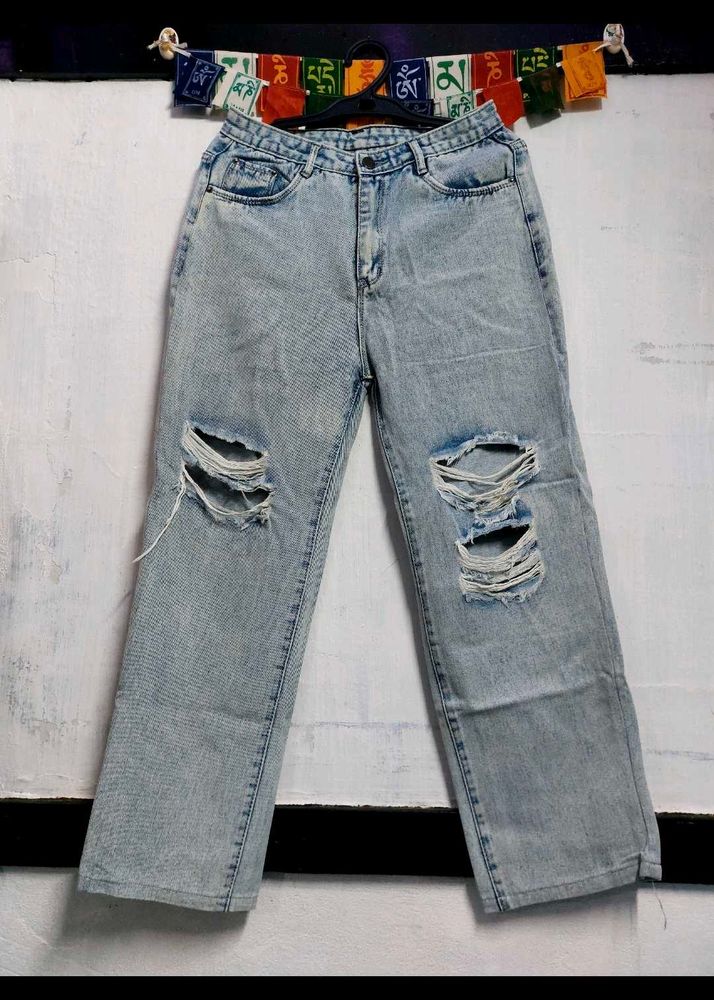 Ripped Light Wash Jeans