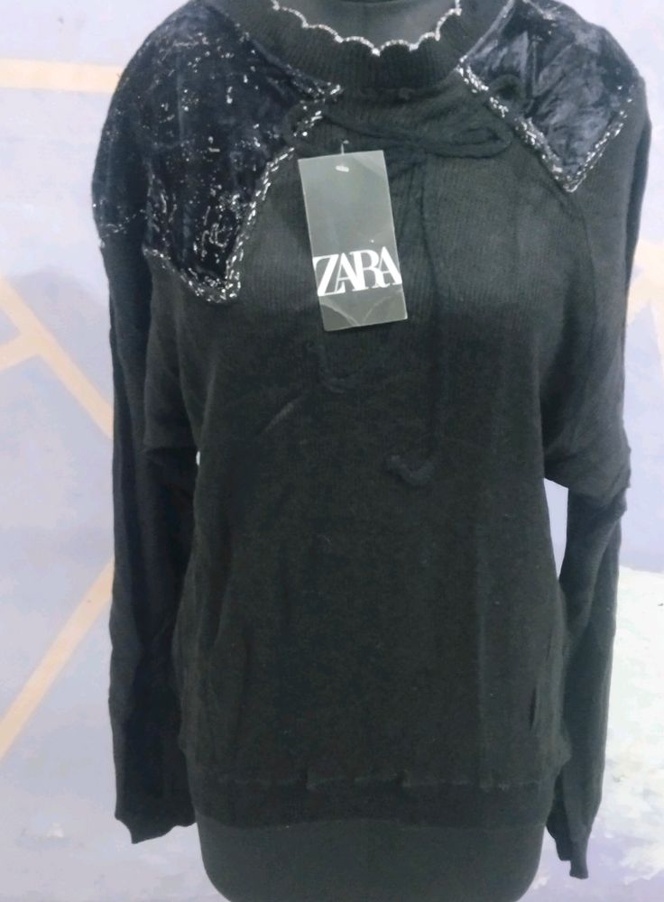Black Wool Top