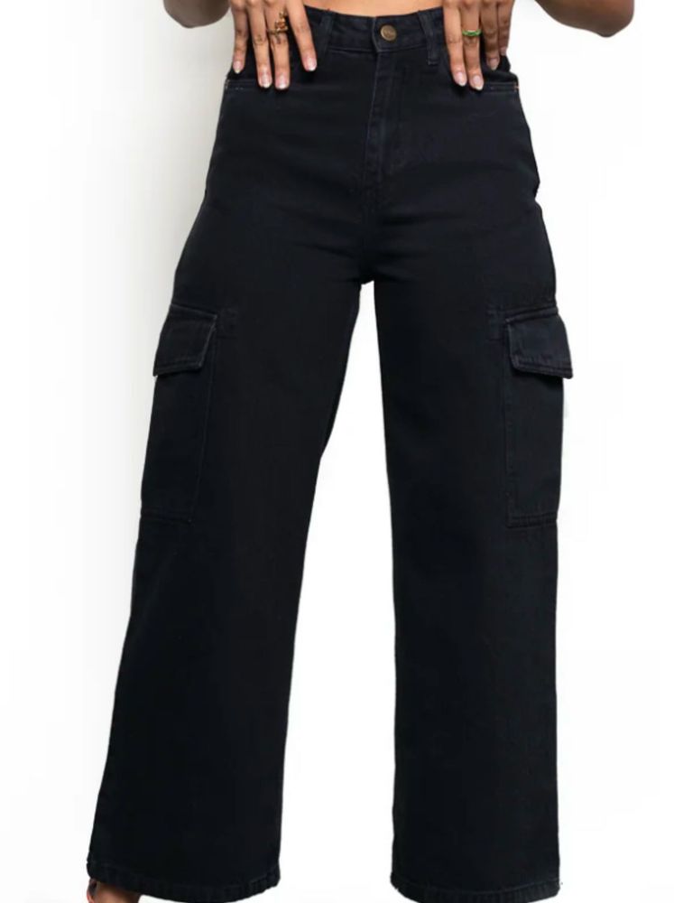 Black Cargo Jeans