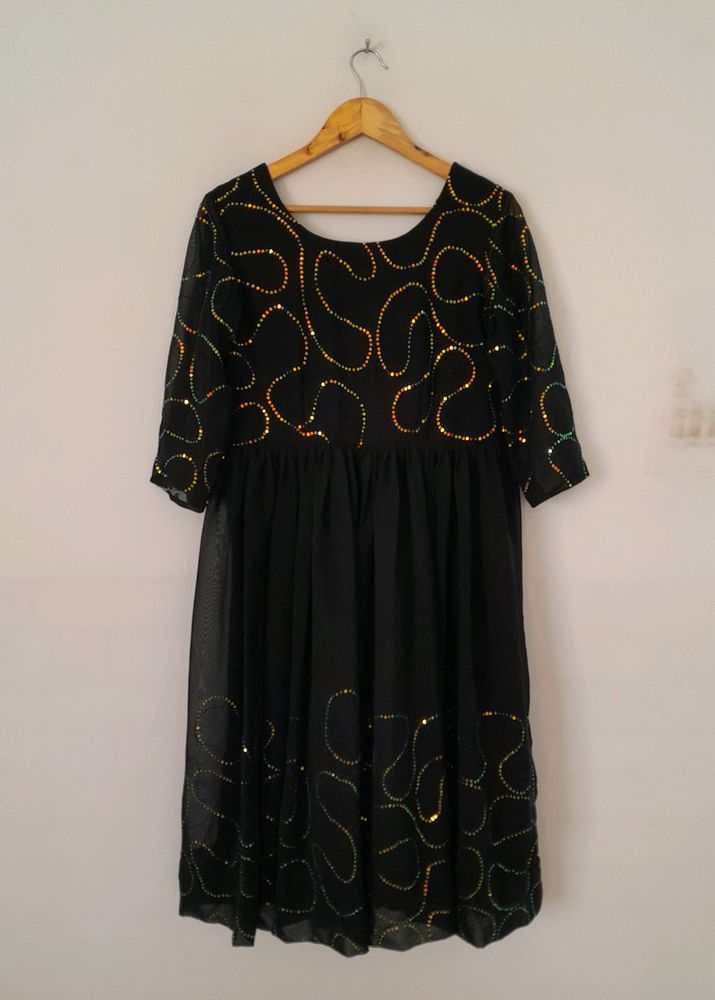 Black Sequin Dress