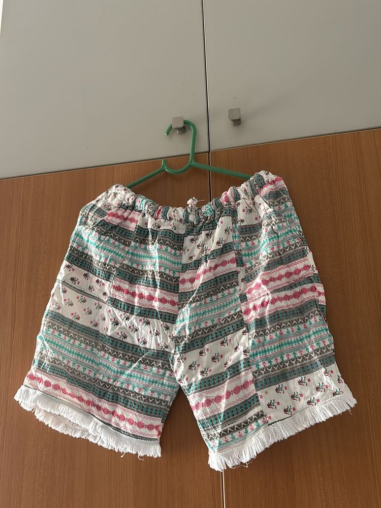 Multi colored beach shorts
