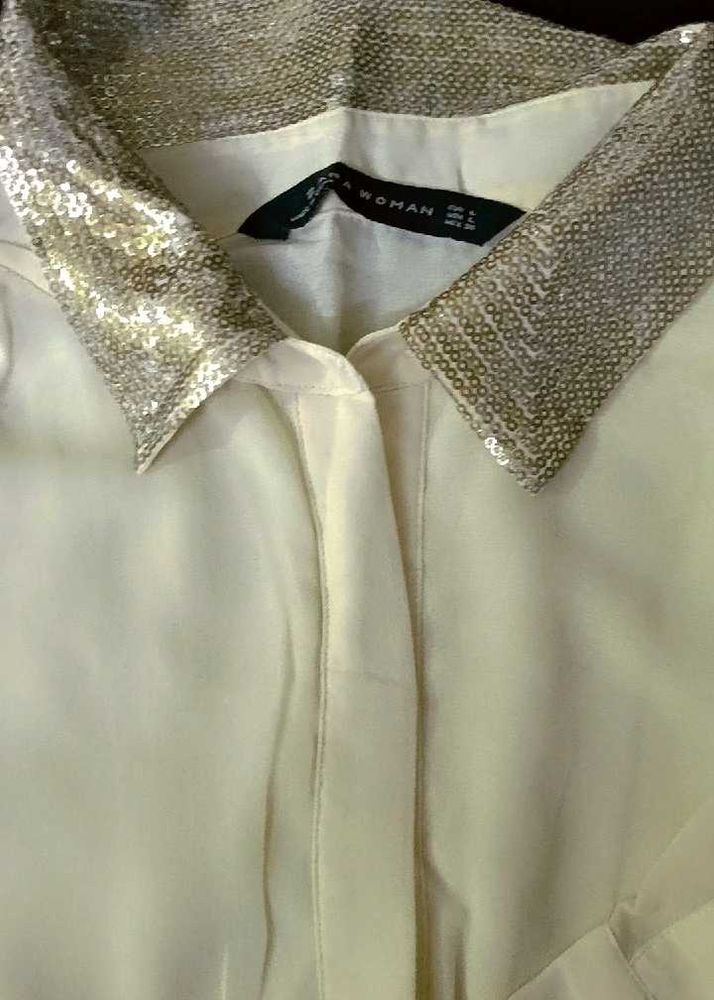 Zara Woman Sequin Shirt 🎀