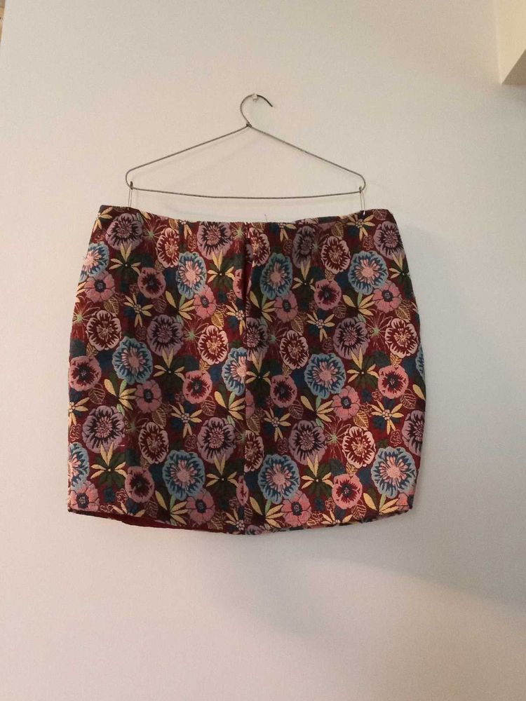 Floral Print Mini Skirt