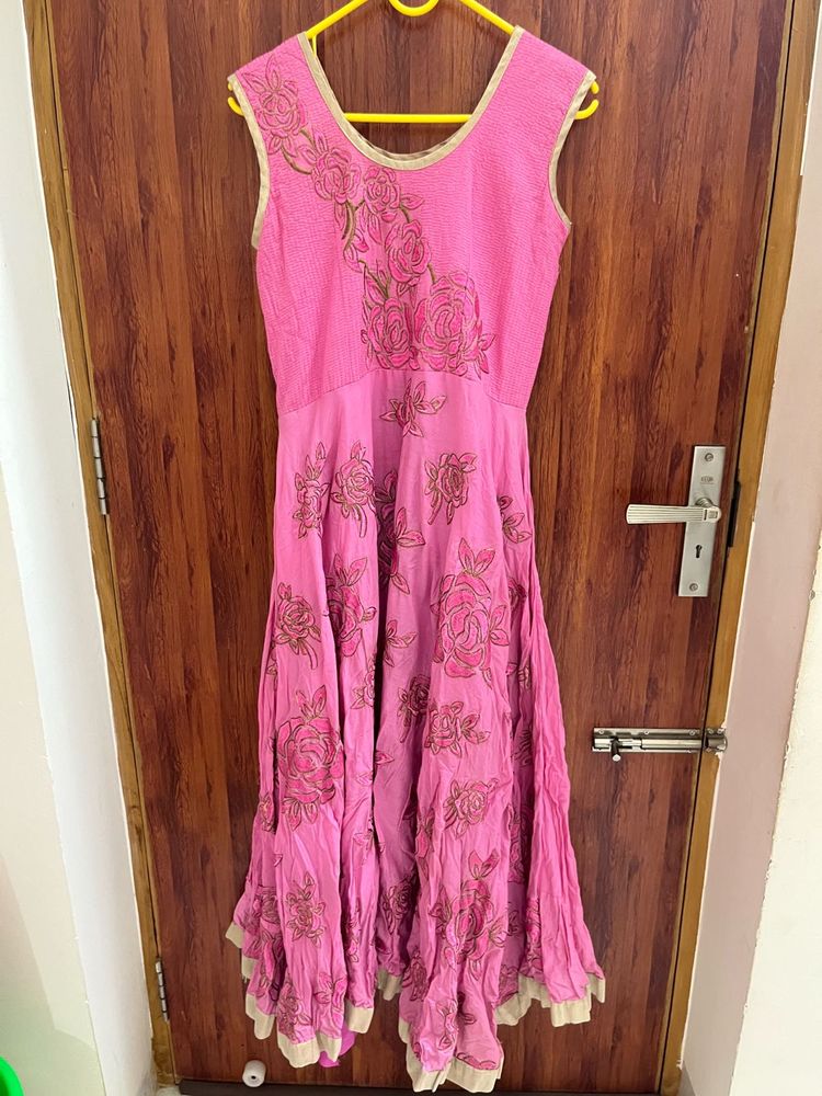 Pink Floral Kurta