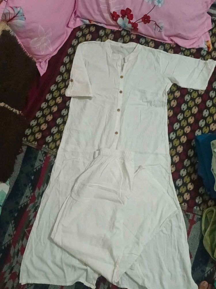 Elegant White Kurta Set