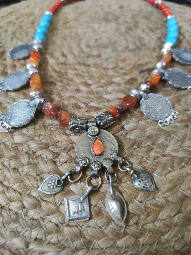 Original Vintage Afghani Long Tribal Neckpiece