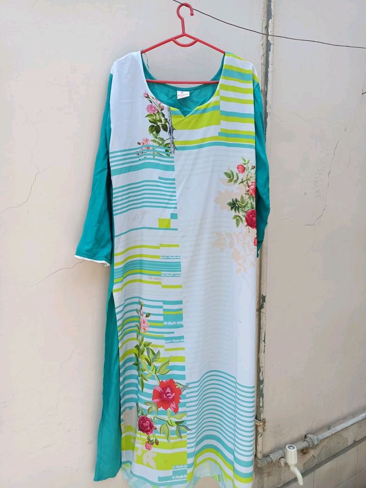 Digital Print Floral Kurta