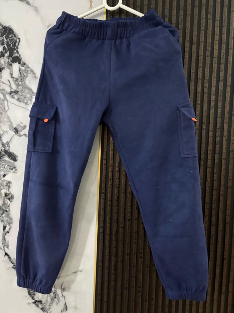 Blue Cargo Sweatpants