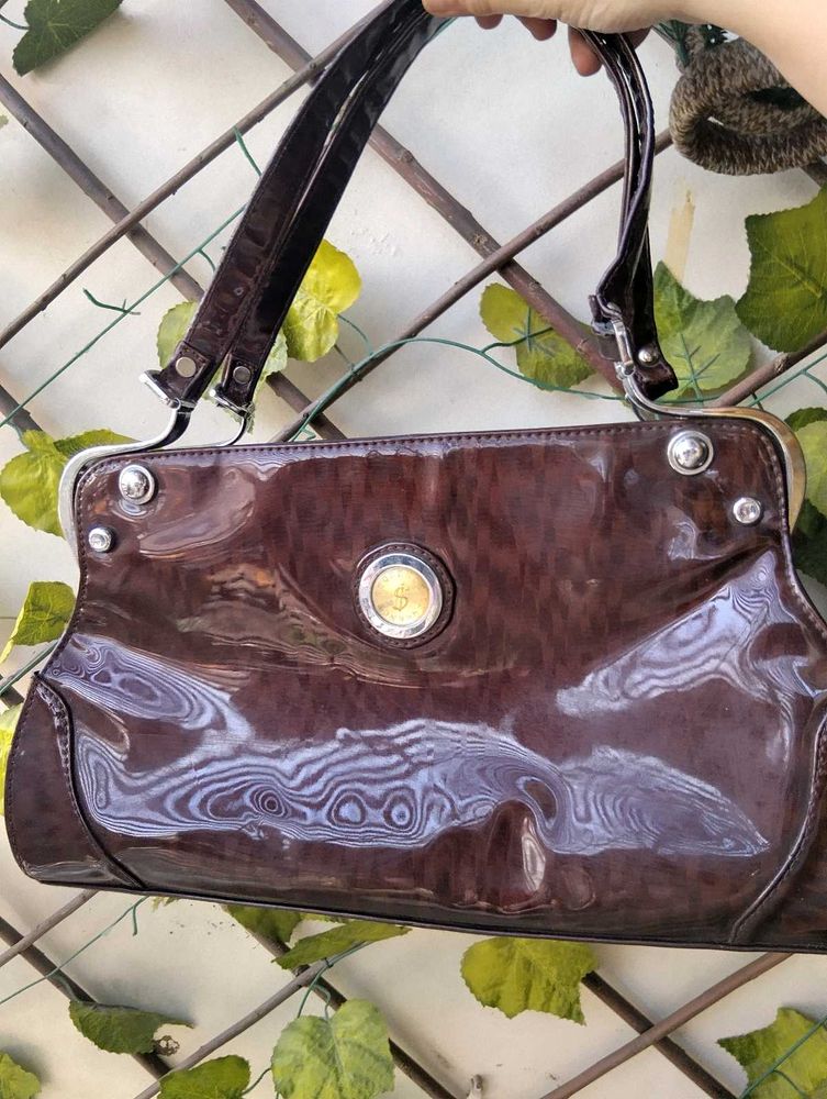 Metallic Brown Handbag
