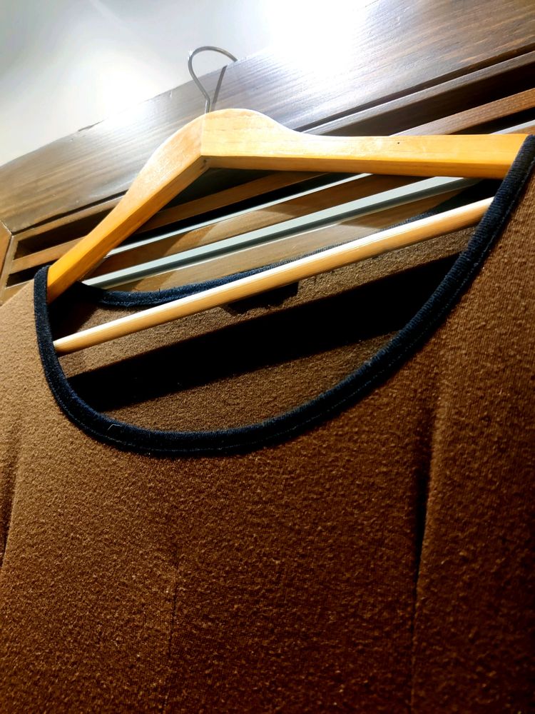 Princess Cut Brown Dress