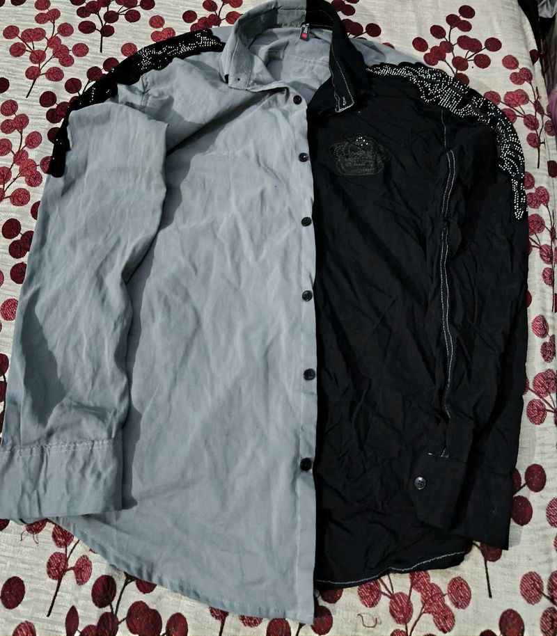 Stylish Two-Tone Shirt