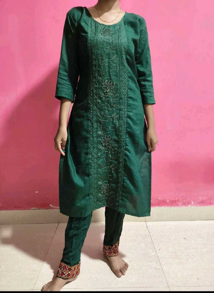 Green Kurta Set New