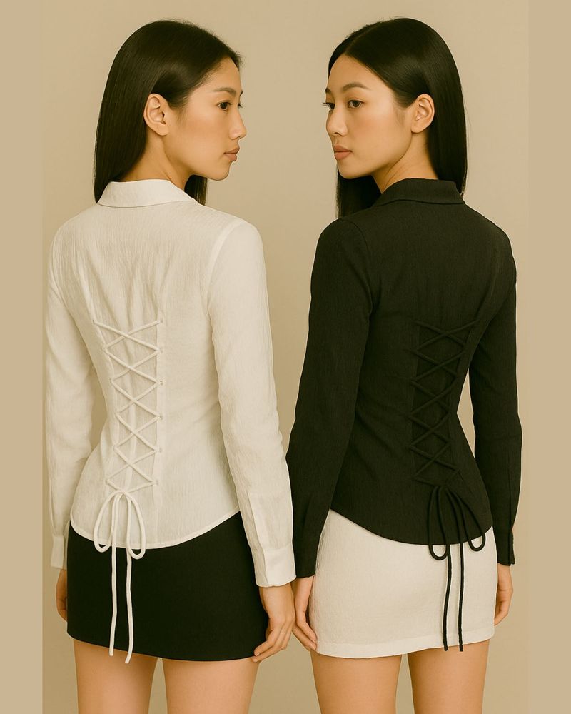COMBO Lace up Corset Shirts