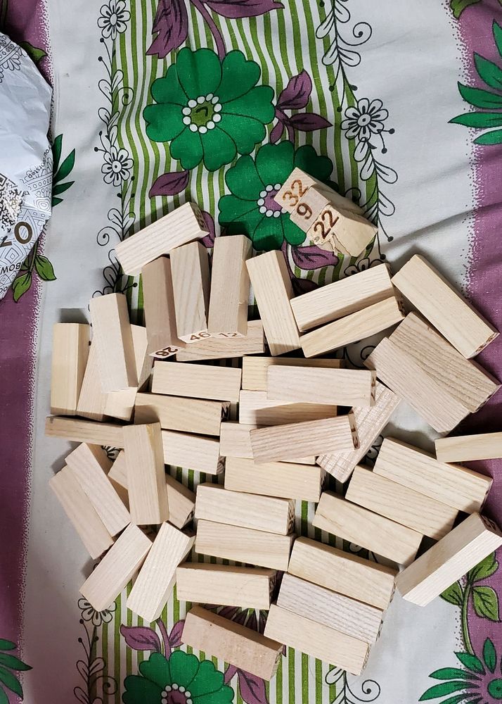 Wooden Blocks Number Set Full Available