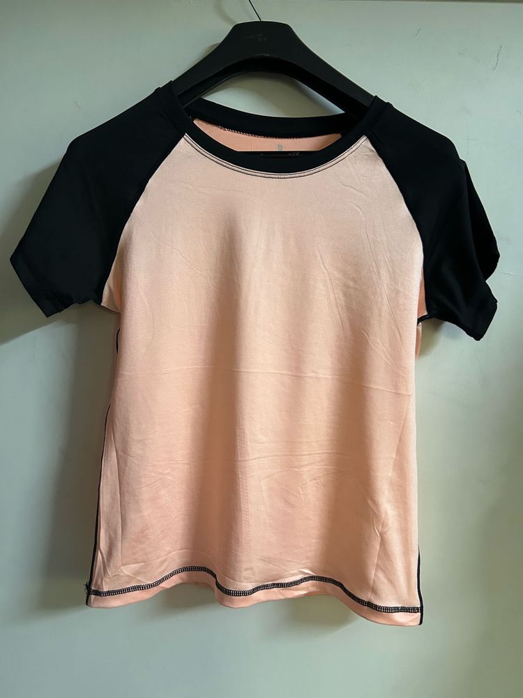 Peach &amp; Black T-Shirt