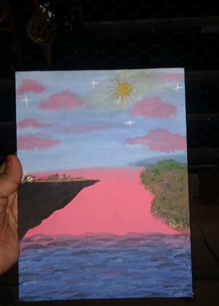 Handmade Sunset Painting 🌞💞