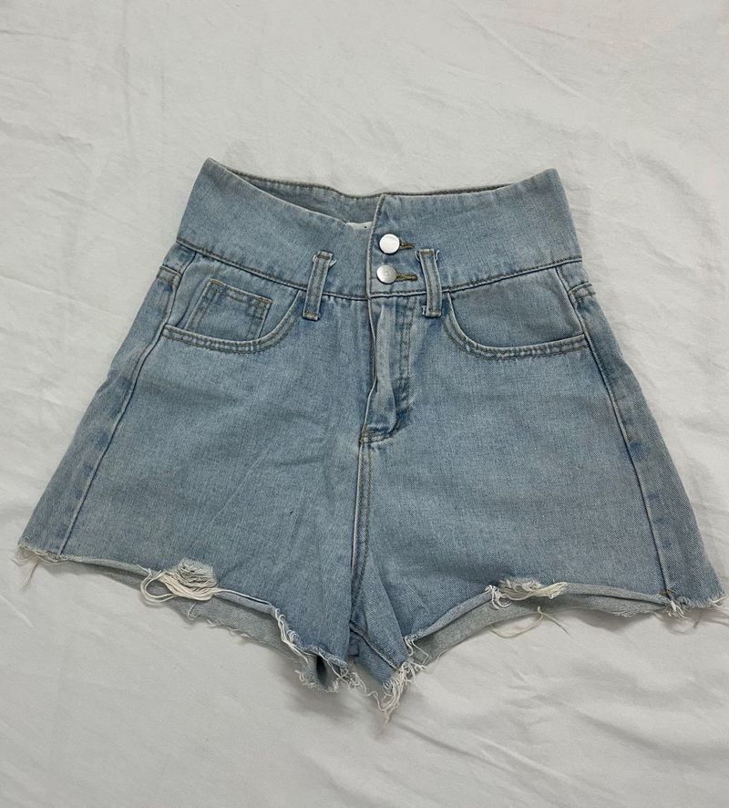 High Waisted Denim Shorts