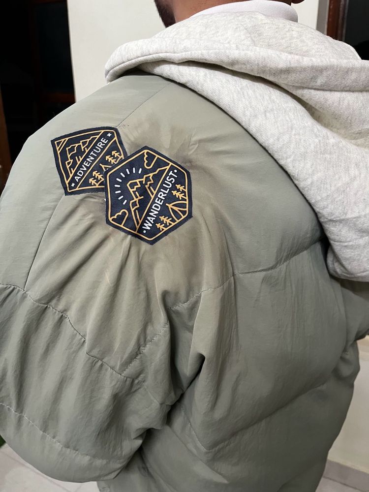 Light Green Hooded Puffer Jacket