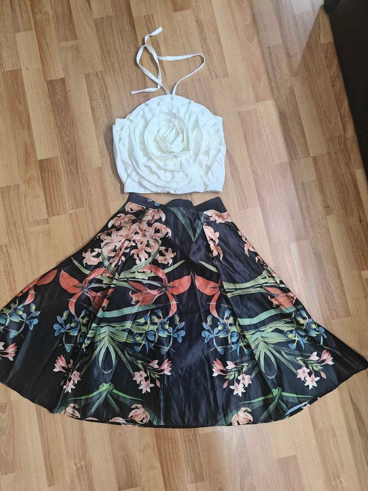 Floral top with skirt