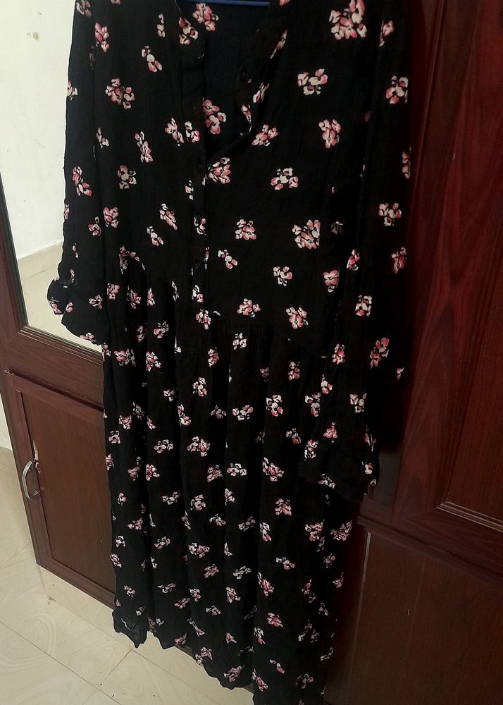 Black Floral Kurta | Price Drop