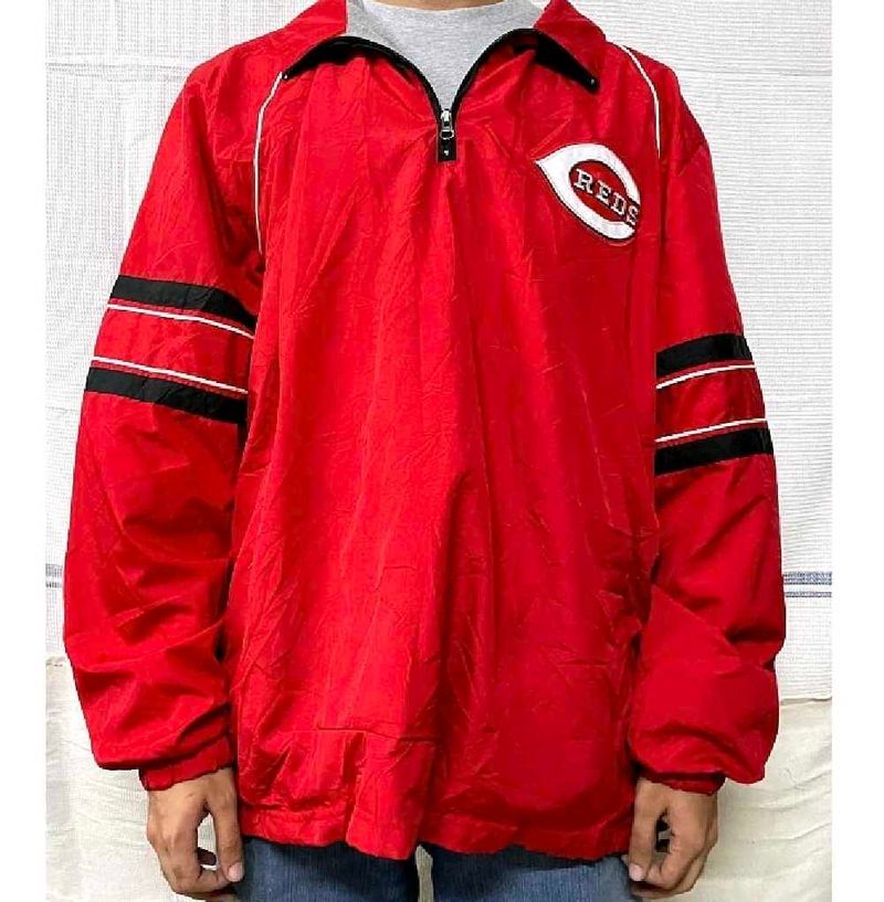 MLB Cincinnati Reds quarter zip pullover jacket