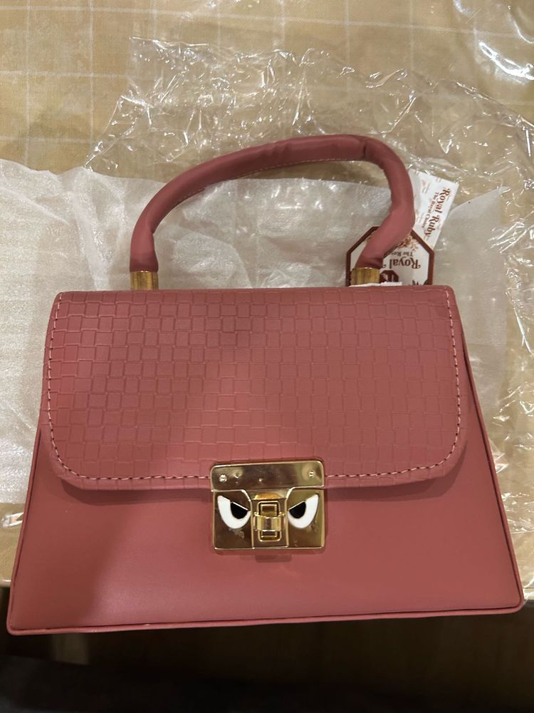 Cute Pink Top Handle Bag (Structured Ba