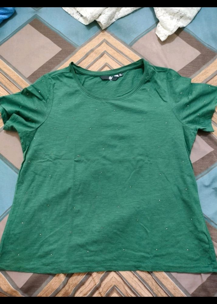 Bottle green colour T-shirt
