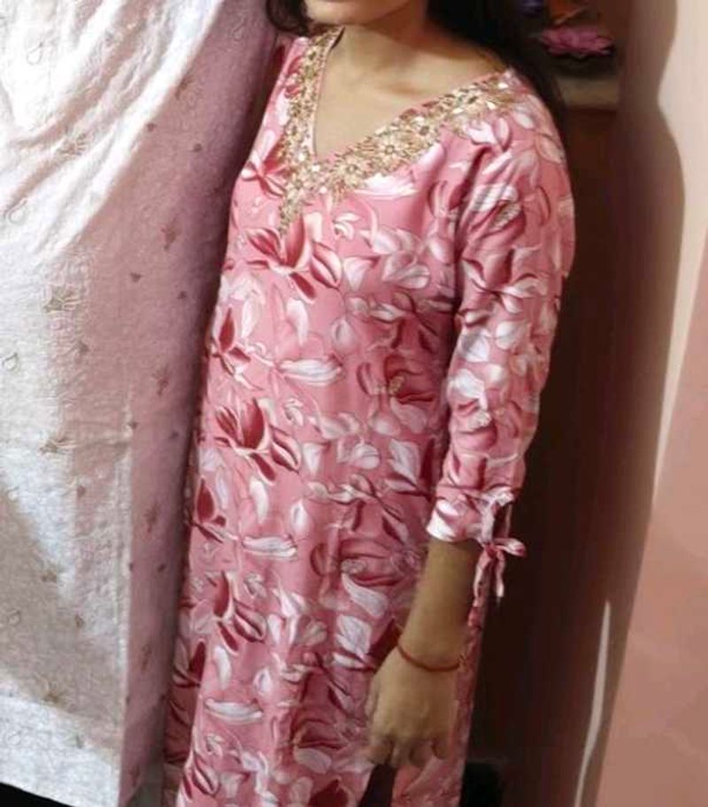 Floral Print Kurta