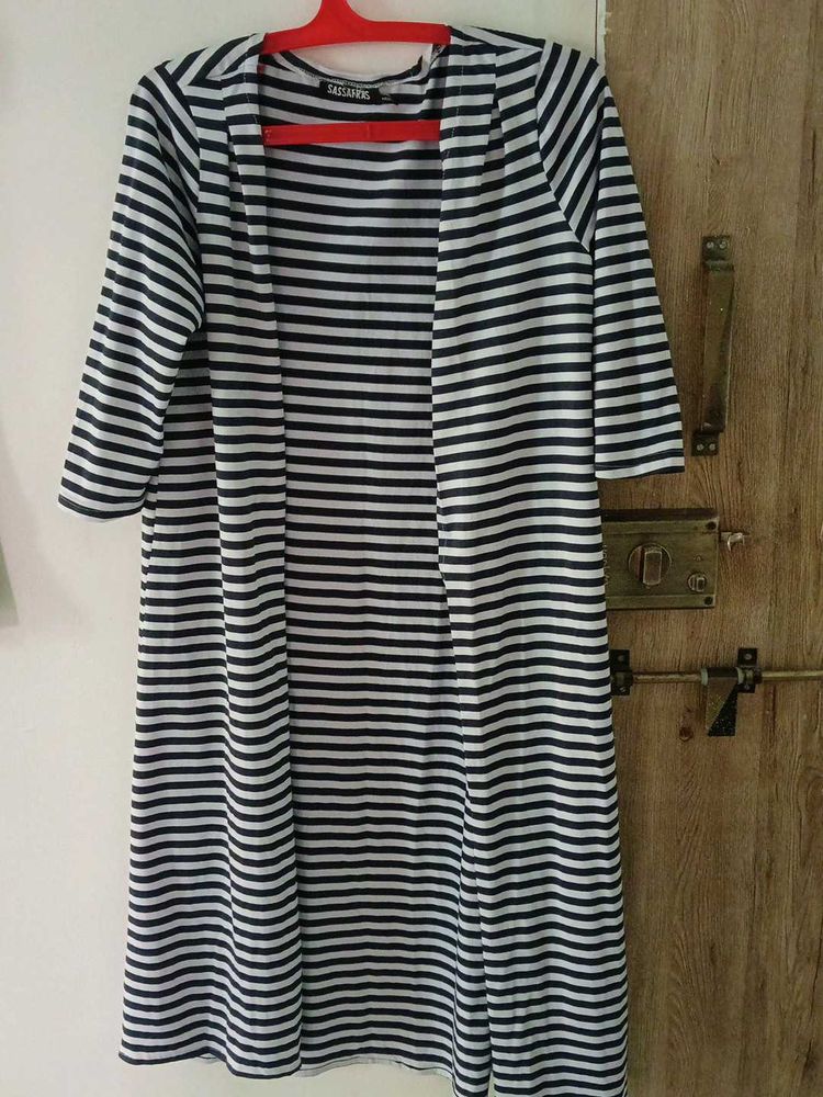 Striped Open Front shrug