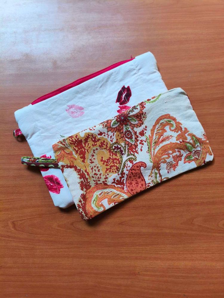 Floral Print Pouches (Set of 2)