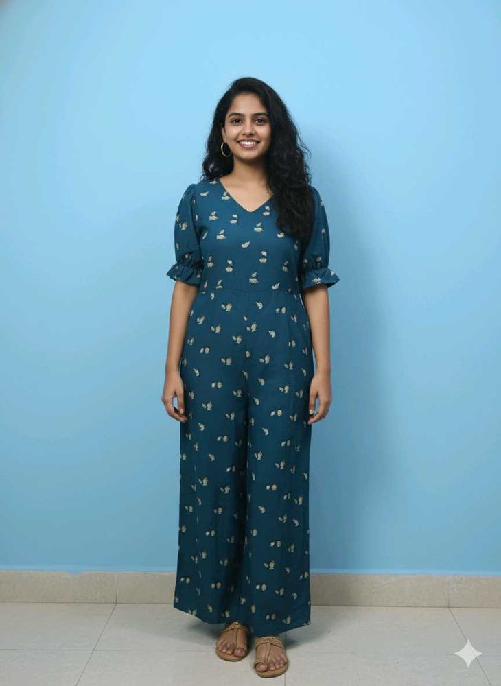 Stylish Teal Jumpsuit