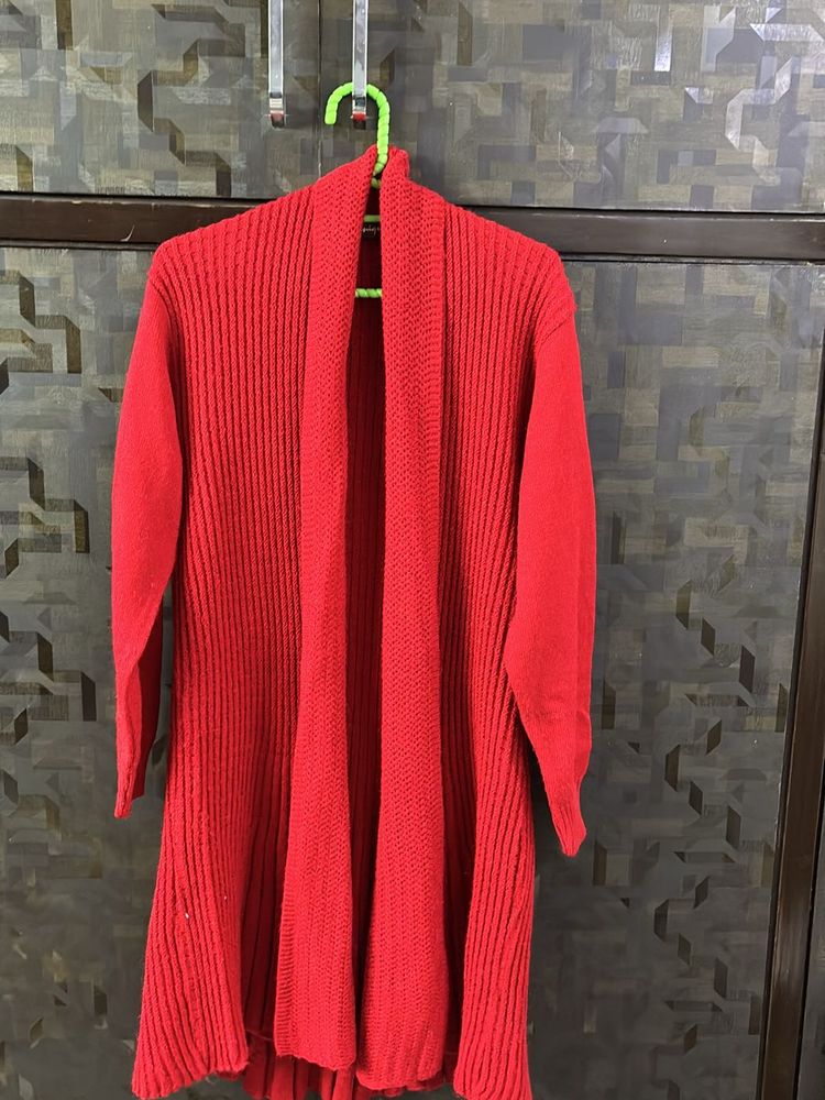 RED LONG SWEATER