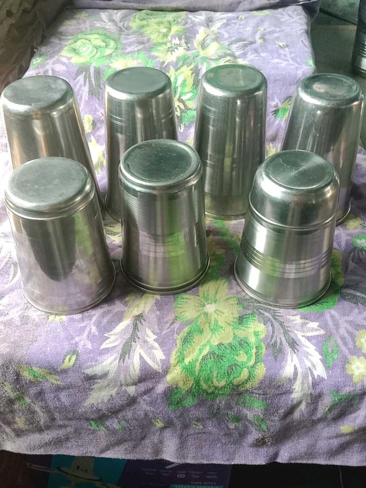 Set of 7 Steel Glasses