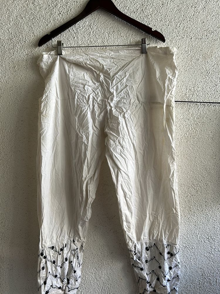 Beautiful Salwaar White With Stones Design Bottom