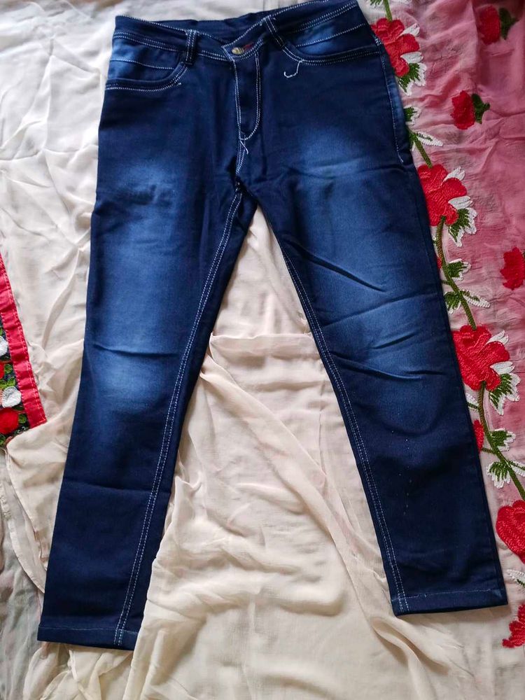 Unisex Dark Wash Denim Jeans