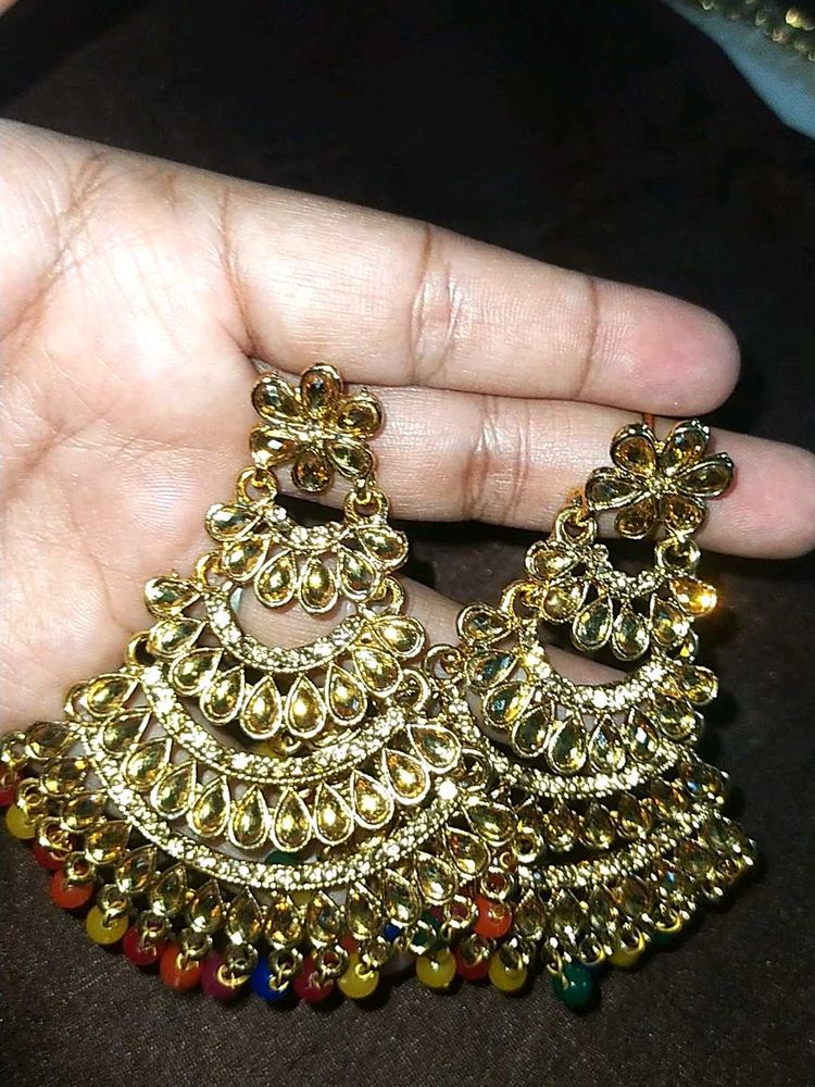 A New Long Multi Colour Earrings