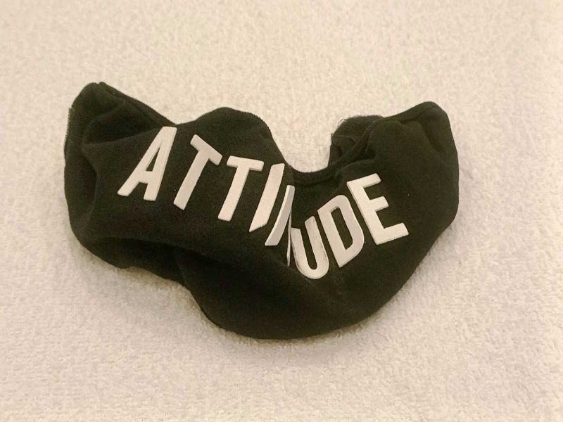"Attitude" Graphic Cloth Face Mask – Bold Black &amp;