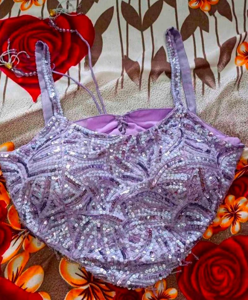 Crop Top Plazzo And Duppata