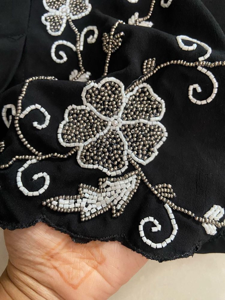 Black Embellished Co-ord Set