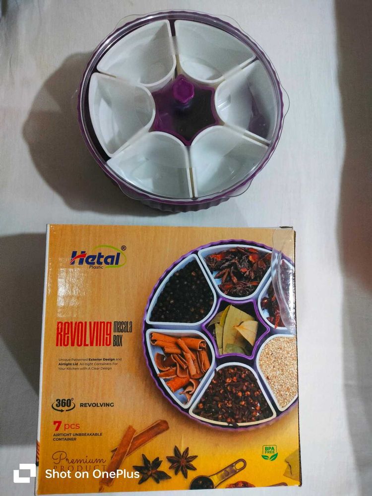 Hetal Revolving Masala Box - 7 Piece