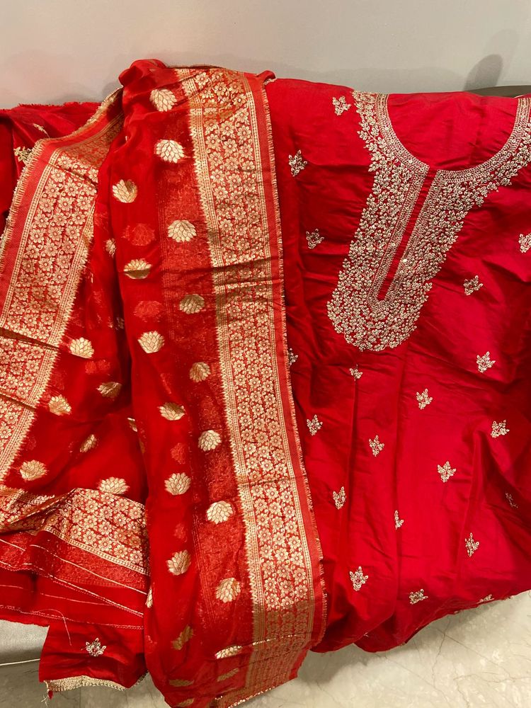 Beautiful Embroidered Unstitched Suit Set