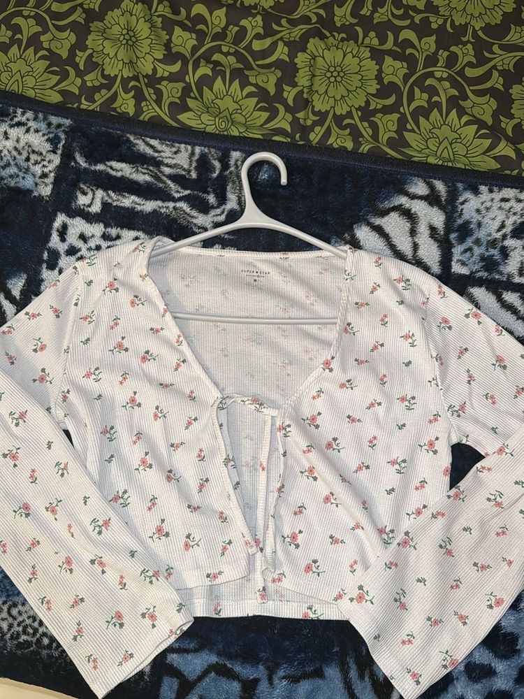 Floral Tie-Front Cardigan