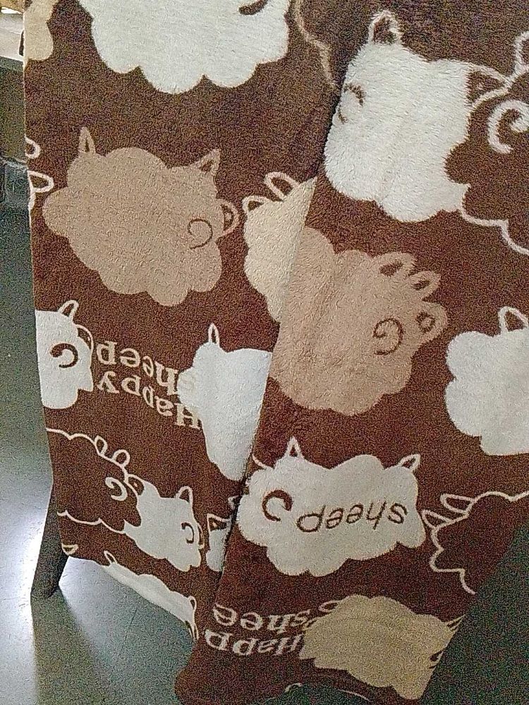 Brown Colour Some Cute Print Winter Bottom Pants