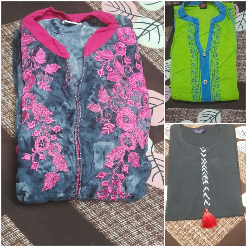 3 Kurtis Only 100 Rs